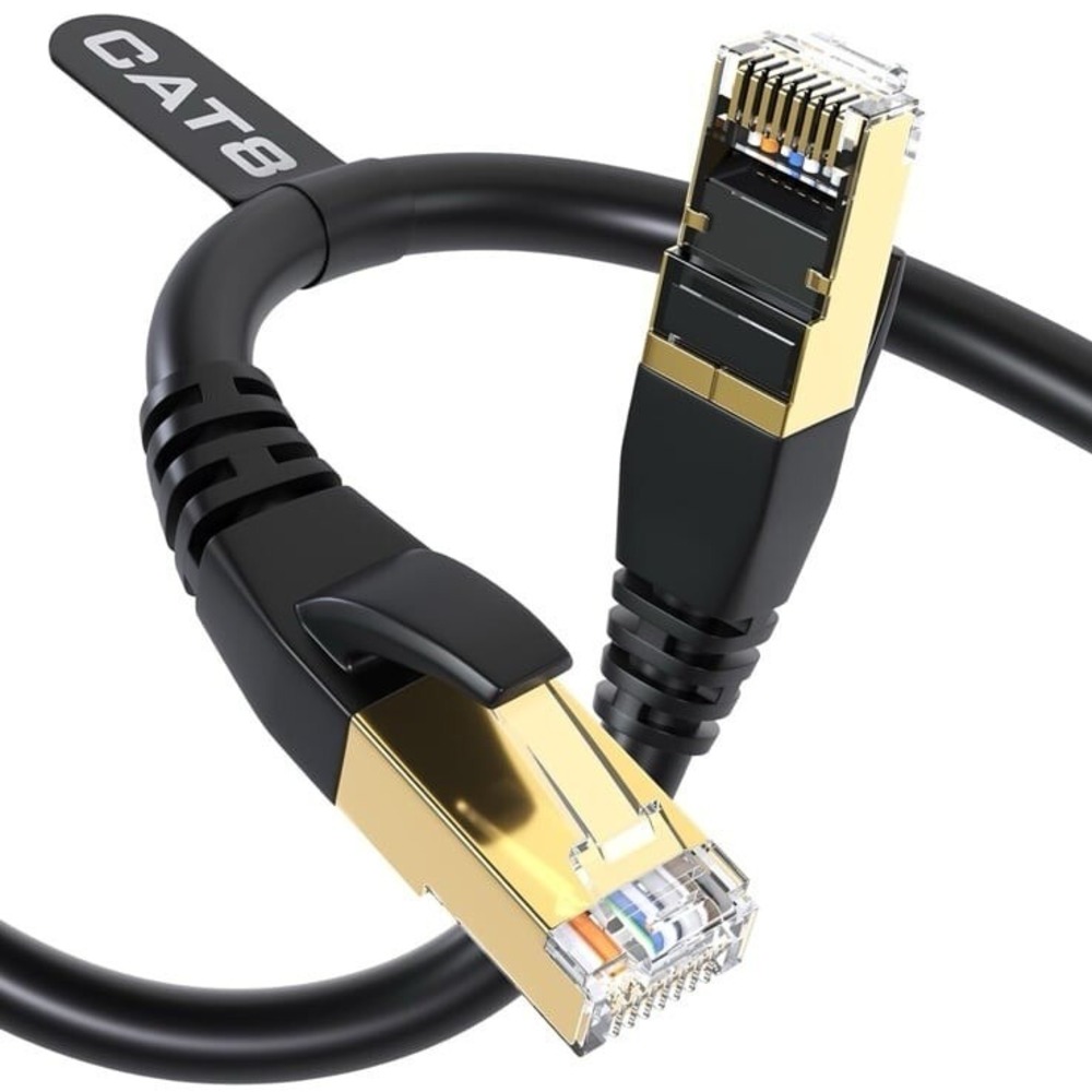 DbillionDa Cat8 Ethernet Cable, Outdoor&Indoor, 6FT Heavy Duty High Speed 26AWG,
